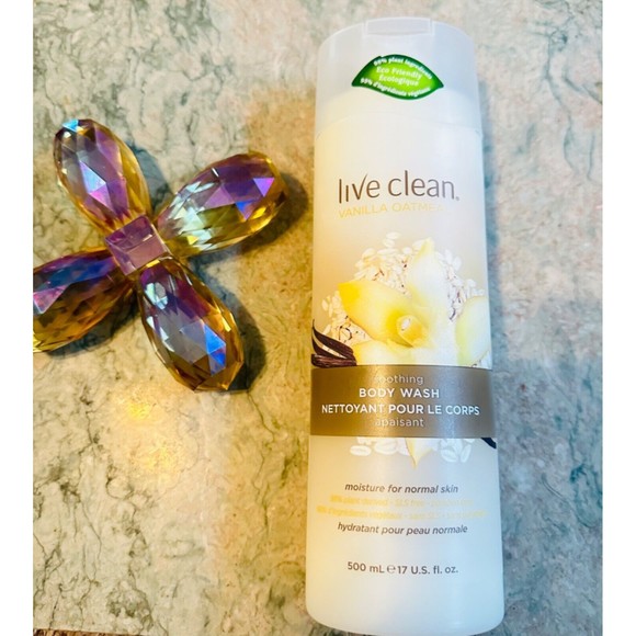 🔥 Live Clean Vanilla Oatmeal Soothing Body Wash 17 oz Eco Friendly - Picture 2 of 3